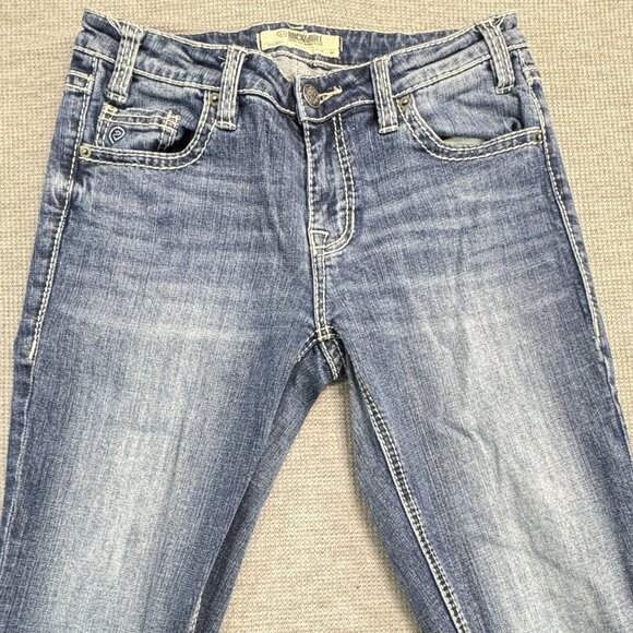Rock & Roll Denim Womens Blue Jeans Mid Rise Riding Bootcut Leg Cowgirl W26 L36 - Picture 3 of 13